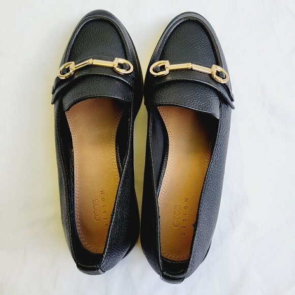 ASOS DESIGN Women's Black Leather Slip-on Loafer - size 7 - Picture 4 of 9